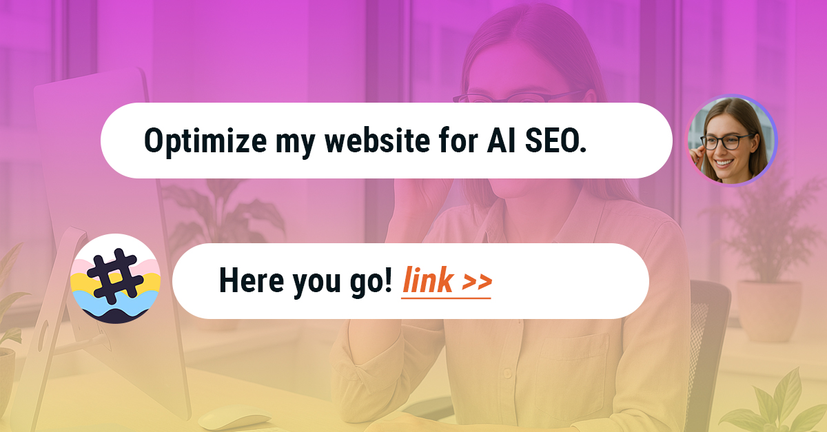 Marketer analyzing WebTrek's AI SEO Tool report on a laptop