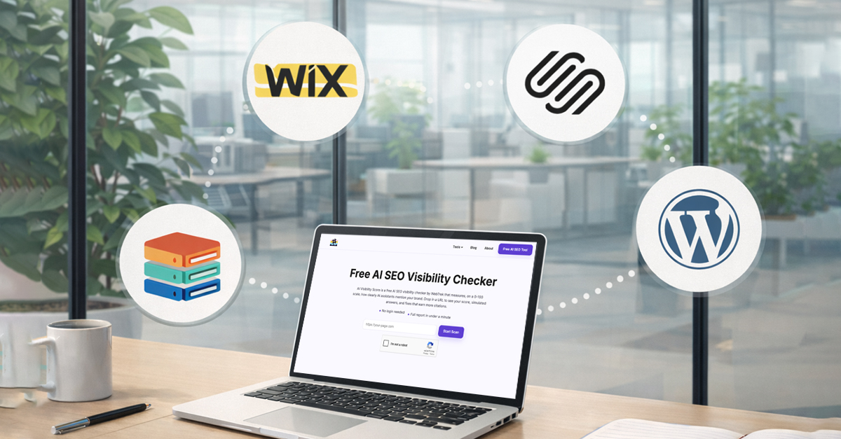 Illustration comparing AI SEO capabilities across popular CMS platforms.