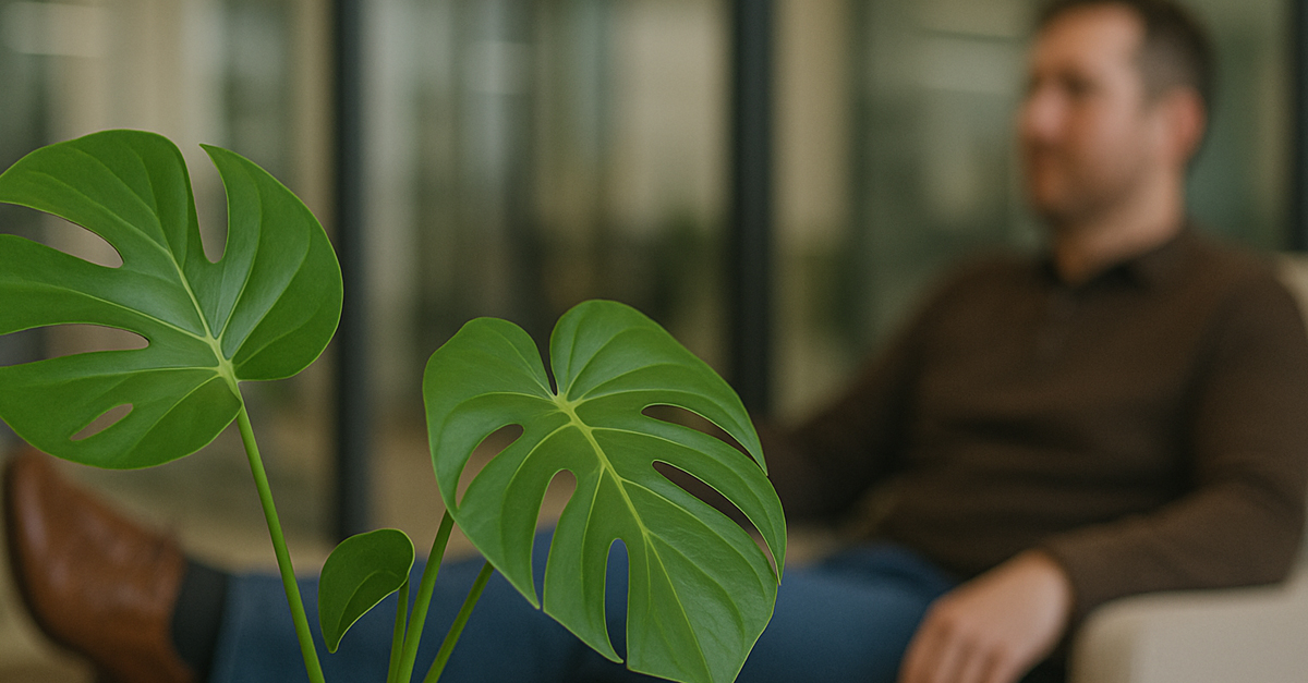 Strategist reviewing AI-generated outputs alongside a brand voice playbook.