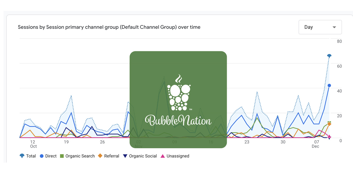 Bubble Nation case study image about local SEO and AI visibility testing.