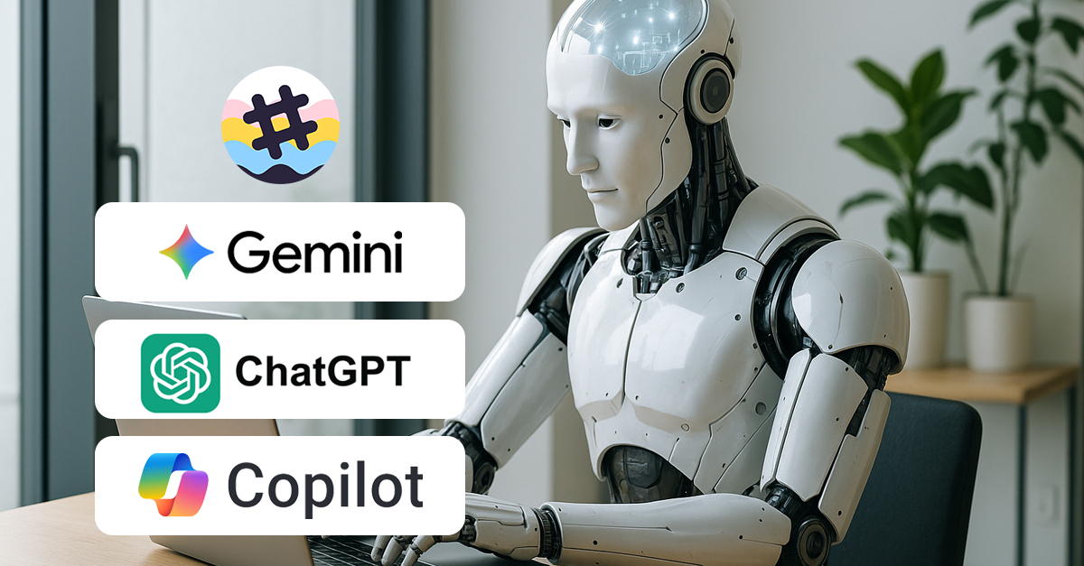 Three AI SEO tools connected in a modern dashboard interface