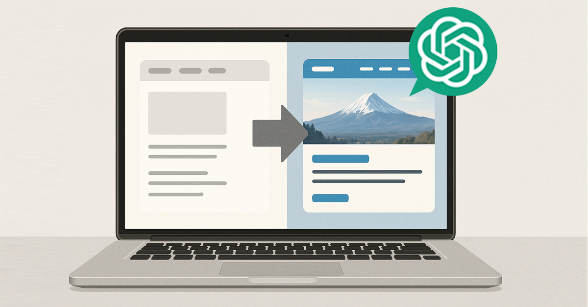 Marketer comparing AI chat answers with a traditional homepage experience.