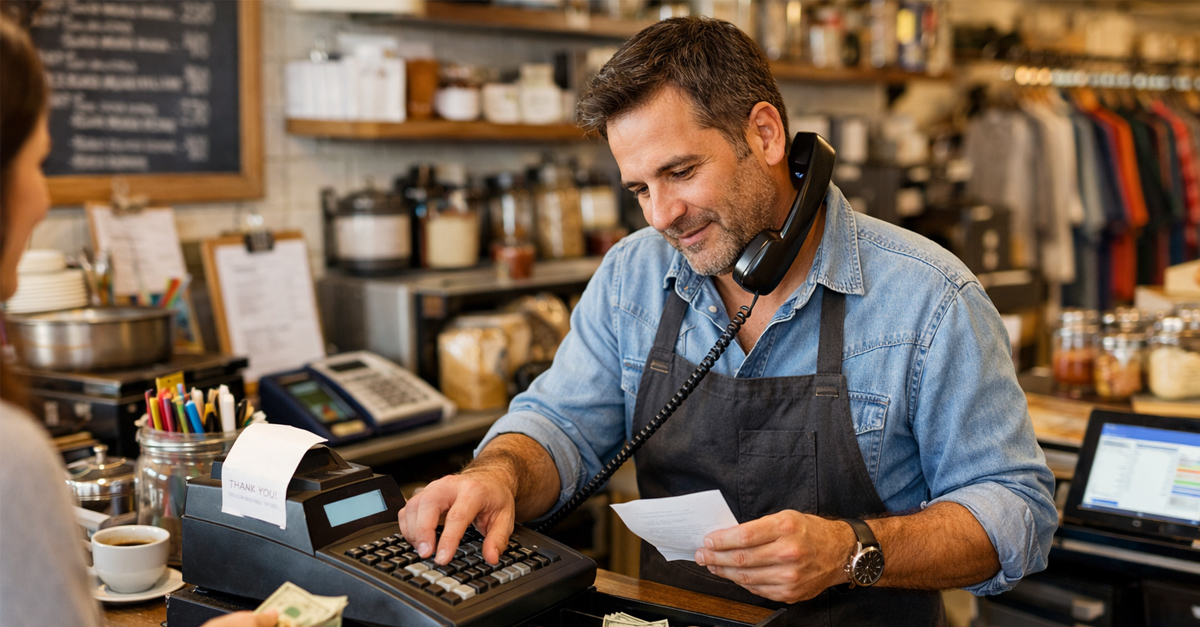 Small business marketing team collaborating on AI SEO workflows